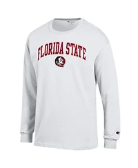 Champion Men's Champion White Florida State Seminoles Arch Over Logo Long sleeves T-Shirt