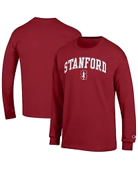 Champion Men's Champion Cardinal Stanford Arch Over Logo Long sleeves T-Shirt
