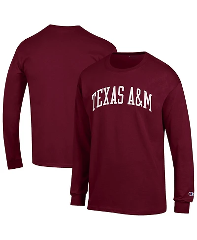 Champion Men's Maroon Texas A&M Aggies Basic Arch Long sleeves T-Shirt