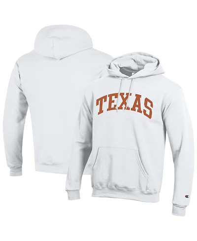 Champion Men's White Texas Longhorns Basic Arch Fleece Pullover Hoodie