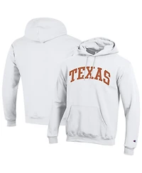 Champion Men's White Texas Longhorns Basic Arch Fleece Pullover Hoodie