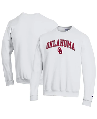 Champion Men's Champion White Oklahoma Sooners Arch Over Logo Pullover Sweatshirt