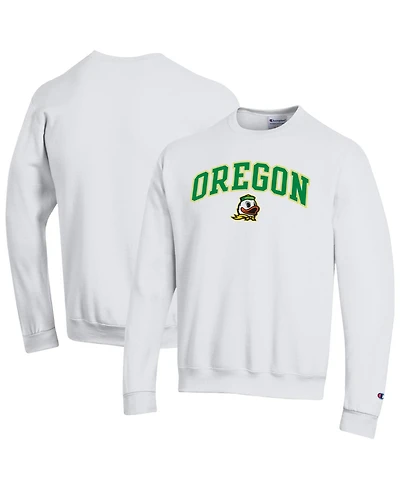 Champion Men's Champion White Oregon Ducks Arch Over Logo Pullover Sweatshirt