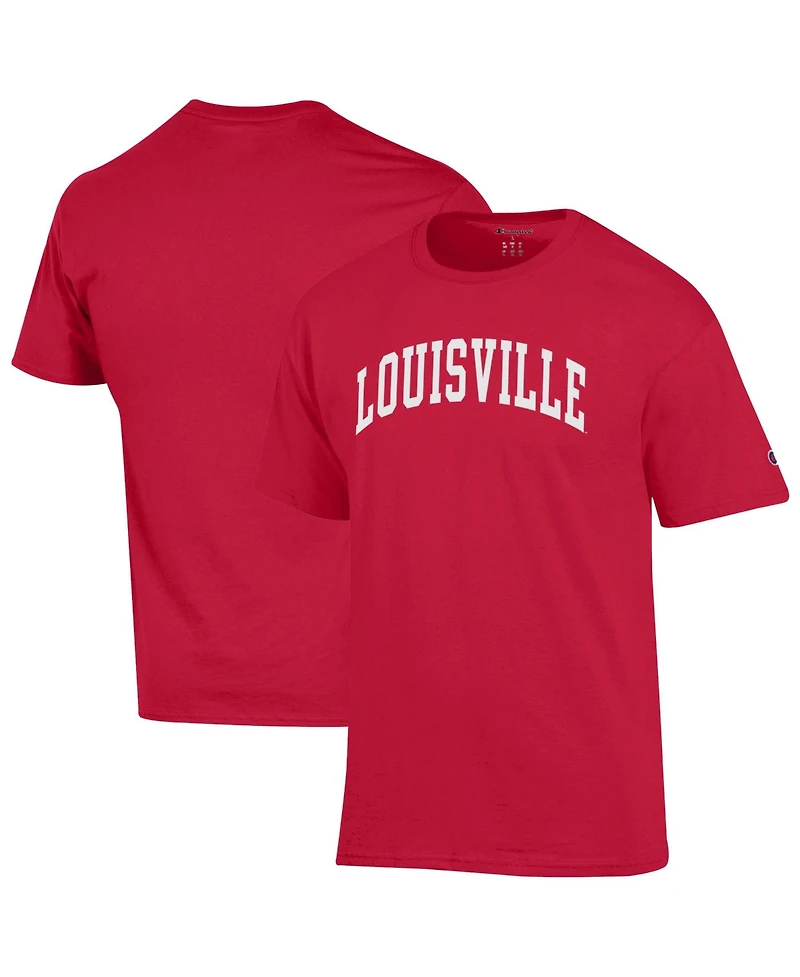 Champion Men's Red Louisville Cardinals Basic Arch T-Shirt