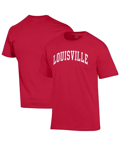 Champion Men's Red Louisville Cardinals Basic Arch T-Shirt