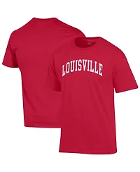 Champion Men's Red Louisville Cardinals Basic Arch T-Shirt