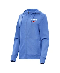 Antigua Women's Heather Royal Smu Mustangs Seeker Full-Zip Hoodie