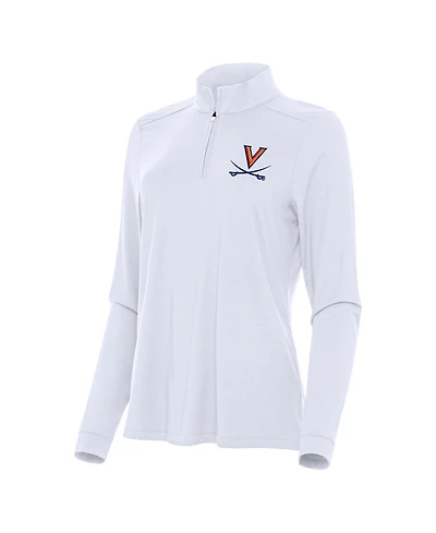 Antigua Women's White Virginia Cavaliers Intent Quarter-Zip Top