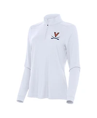 Antigua Women's White Virginia Cavaliers Intent Quarter-Zip Top