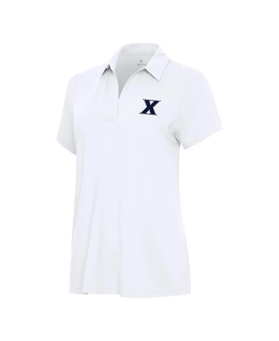 Antigua Women's White Xavier Musketeers Era Polo Shirt