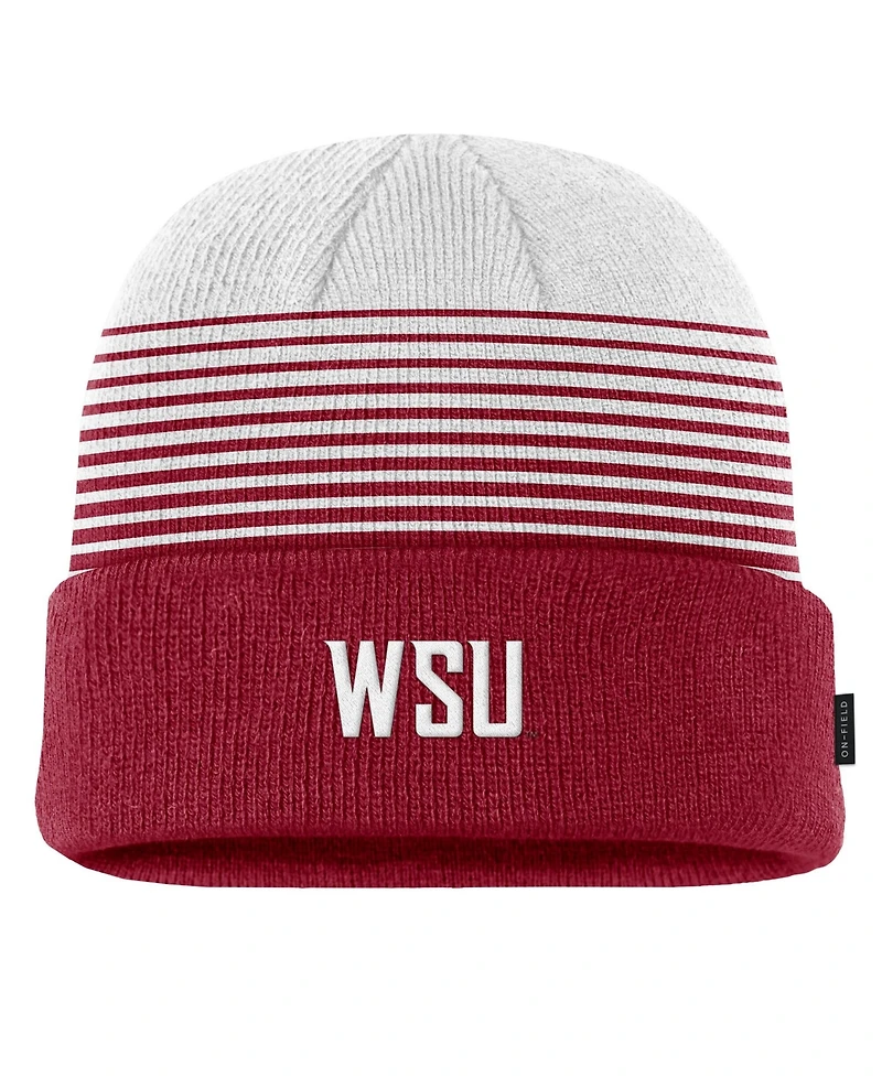 Nike Men's Crimson/White Washington State Cougars 2026 On-Field Gradient Terra Cuffed Knit Hat