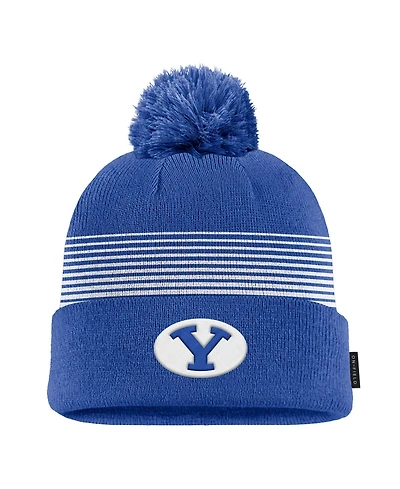 Nike Men's Royal Byu Cougars 2026 On-Field Peak Cuffed Knit Hat with Pom