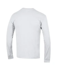 Champion Men's White Kansas Jayhawks Arch Over Logo 2-Hit Long sleeves T-Shirt