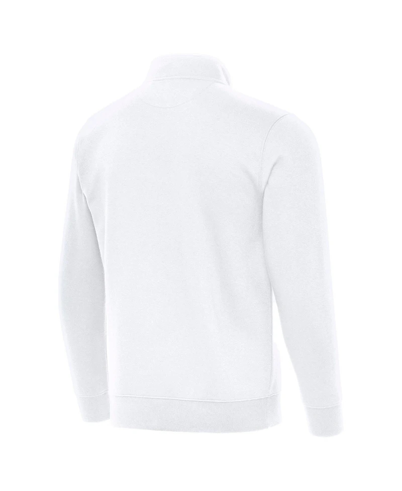 Antigua Men's White Mexico National Team Landslide Quarter-Zip Pullover Sweatshirt