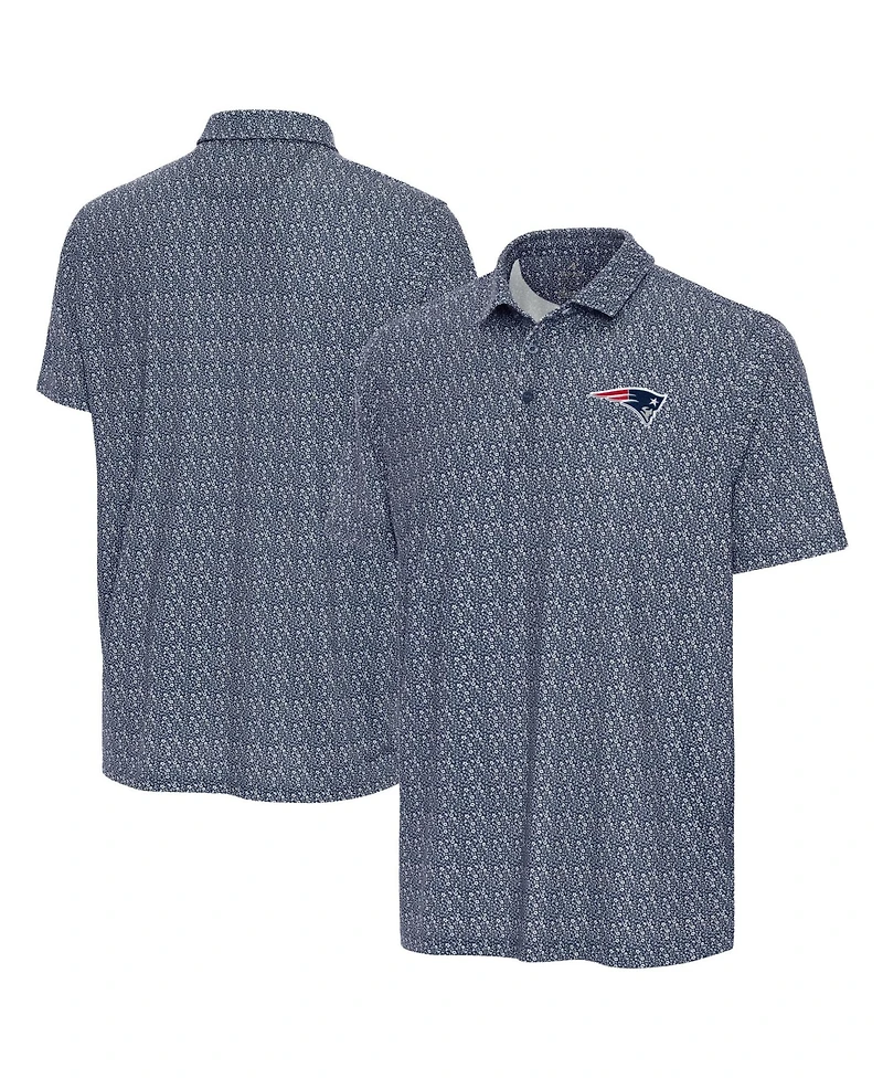 Antigua Men's Navy New England Patriots Botanic Polo Shirt