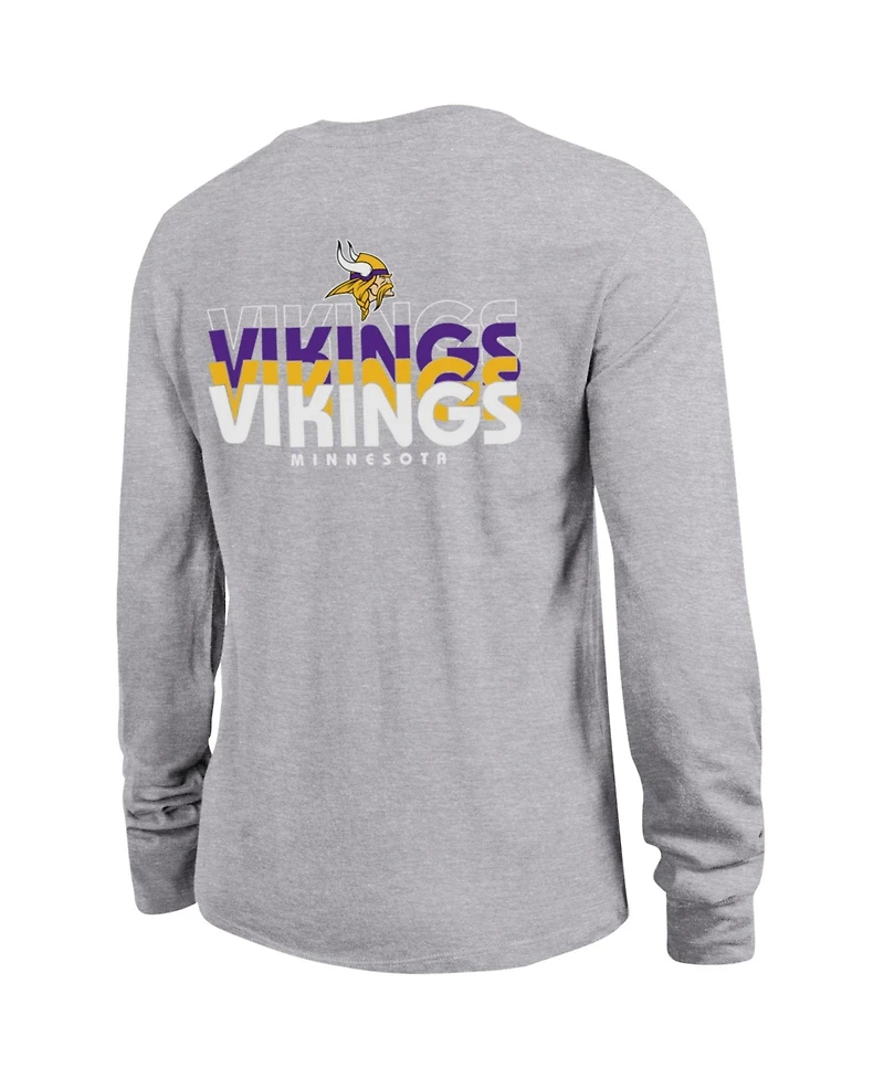 Champion Women's Heather Gray Minnesota Vikings Core Long-Sleeve T-Shirt