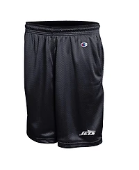 Champion Men's Black New York Jets Classic Mesh Shorts