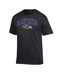 Champion Men's Black Baltimore Ravens Arch Over Logo T-Shirt