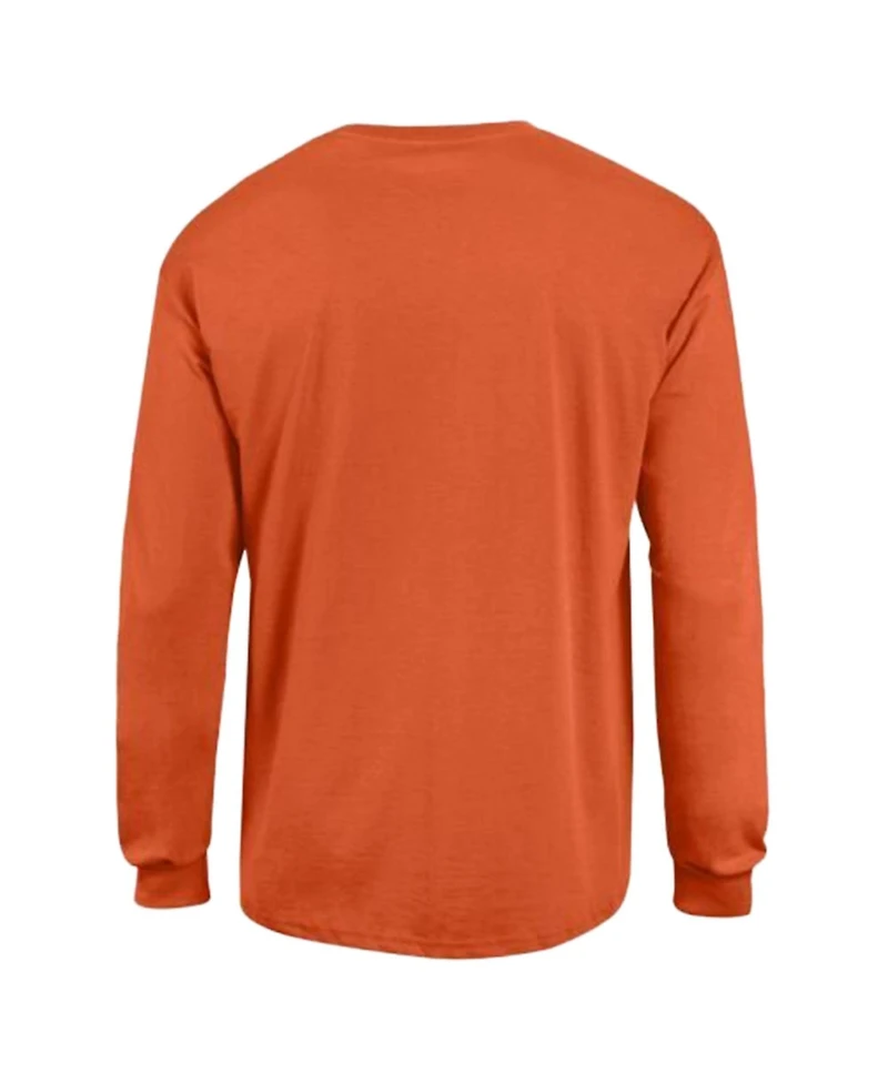 Champion Men's Orange Denver Broncos Arch Over Logo Long sleeves T-Shirt