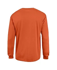 Champion Men's Orange Denver Broncos Arch Over Logo Long sleeves T-Shirt