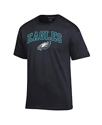 Champion Men's Black Philadelphia Eagles Arch Over Logo T-Shirt
