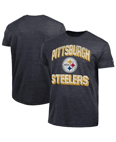 Champion Men's Heather Black Pittsburgh Steelers Ultimate Tri-Blend T-Shirt