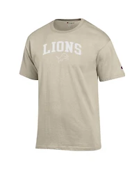 Champion Men's Oatmeal Detroit Lions Jersey T-Shirt