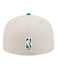 New Era Men's Tan/Kelly Green Boston Celtics Localized City Icon 59FIFTY Fitted Hat