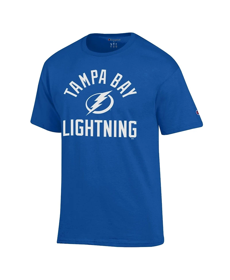 Champion Men's Blue Tampa Bay Lightning Primary Logo Jersey T-Shirt