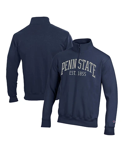 Champion Men's Navy Penn State Nittany Lions Powerblend Quarter-Zip Pullover Sweatshirt