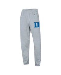 Champion Men's Heather Gray Duke Blue Devils Powerblend Banded Fleece Sweatpants