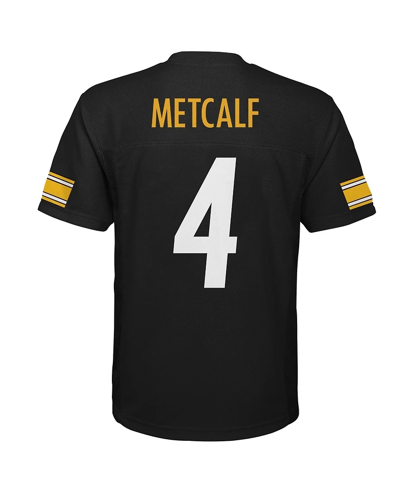 Outerstuff Big Boys and Girls Dk Metcalf Black Pittsburgh Steelers Replica Jersey