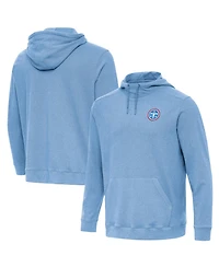 Antigua Men's Heather Powder Blue Tennessee Titans Cloud Hoodie