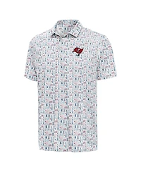Antigua Men's White Tampa Bay Buccaneers America 250 Freedom Desert Dry Polo Shirt