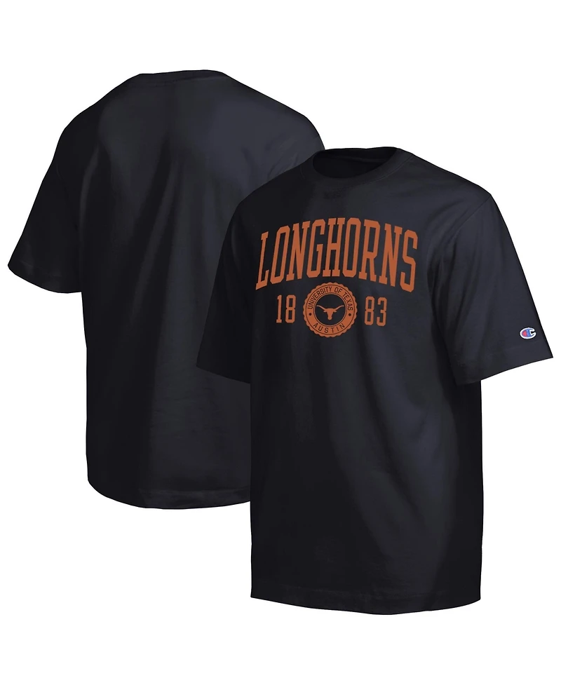 Champion Men's Black Texas Longhorns Established Tradition Heavyweight T-Shirt