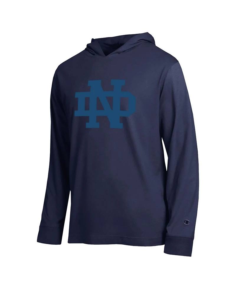 Champion Men's Navy Notre Dame Fighting Irish Tonal All-Star Long sleeves Hooded T-Shirt