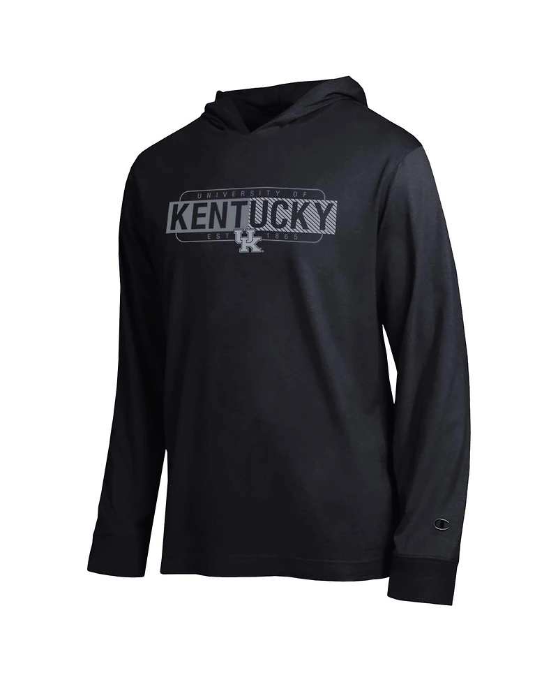Champion Men's Black Kentucky Wildcats Gradient All-Star Long sleeves Hooded T-Shirt