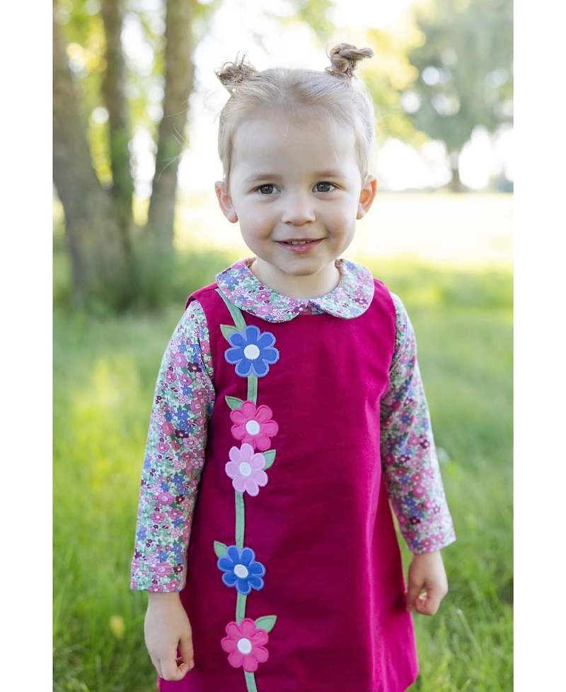 Florence Eiseman Big Girls 7-8 Floral Knit Long Sleeve Blouse