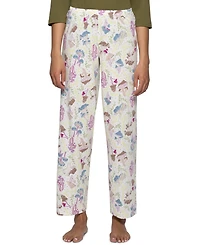 Hue Women's Shroom Bloom Cotton-Blend Relaxed-Fit Mushroom-Print Pajama Pants