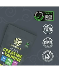 Sunwarrior Active Creatine Plus Taurine Powder, Lemon Lime Flavor, 474.6 Gram (60 Servings)
