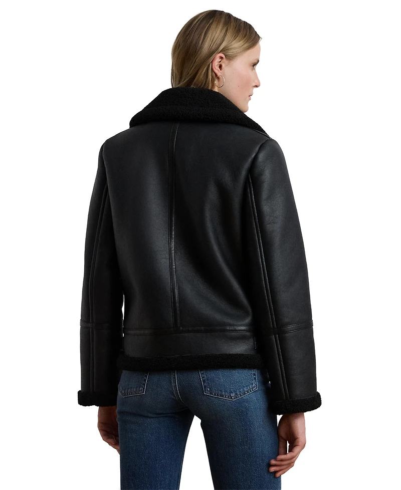 Lauren Ralph Women's Moto Faux-Leather Jacket