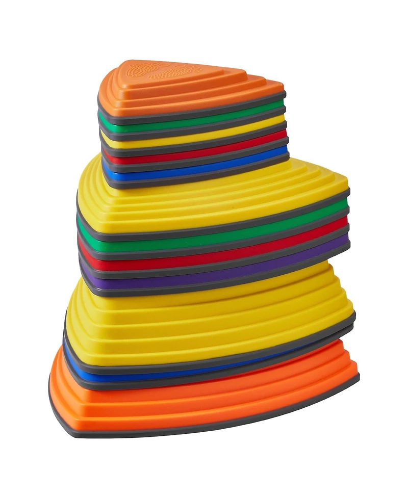 Slickblue Balance Stepping Stones Non-Slip Sensory Set, 220 lb. Capacity, Ages 3+