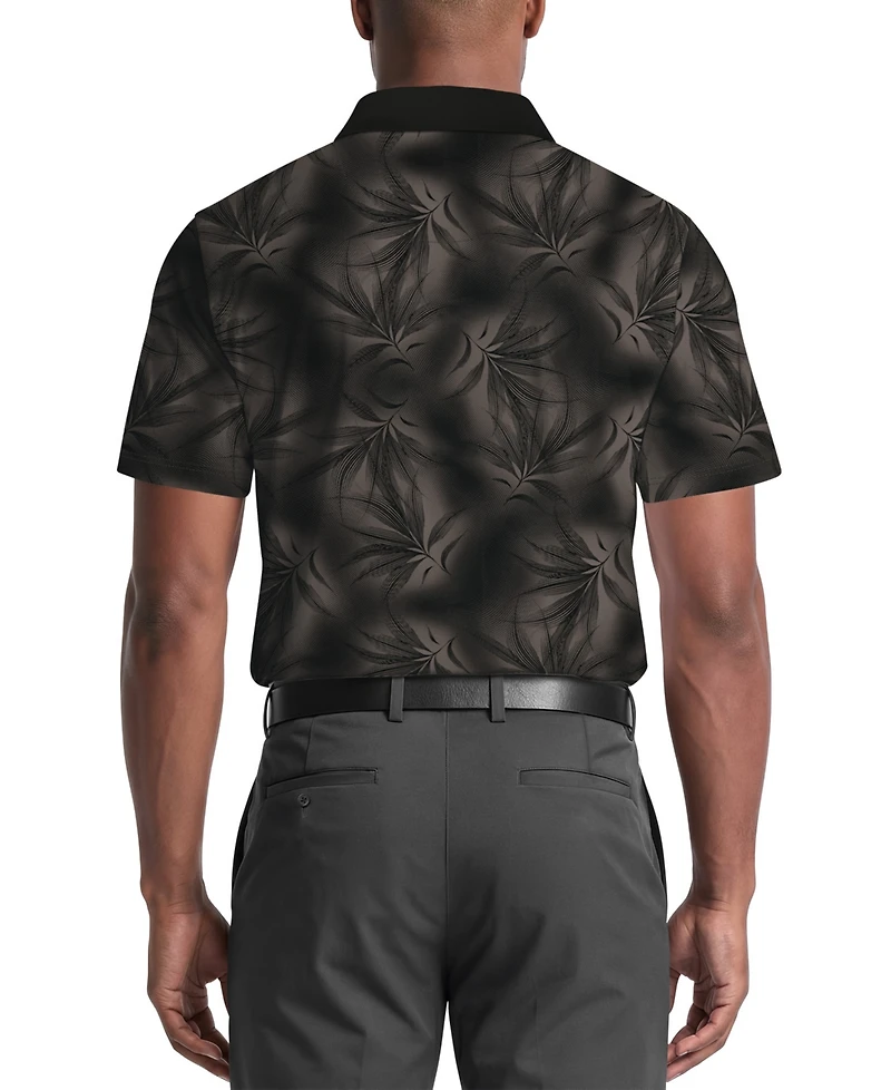 Pga Tour Men's Foliage Print Golf Regular-Fit Polo Shirt