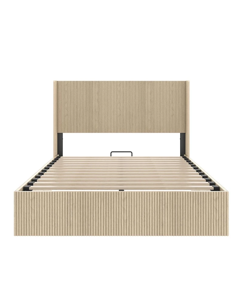 Streamdale Furniture Queen Wood Storage Platform Bed Frame, Lift-Up Storage