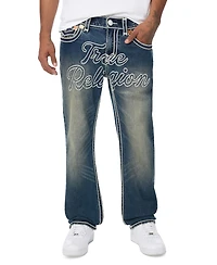 True Religion Men's Ricky Rope Stitch Flap Straight Jeans
