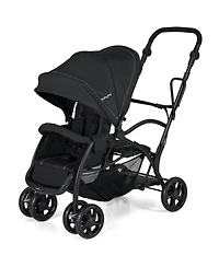 Costway Sit and Stand Double Stroller with Adjustable Handle Bar Backrests Footrest Canopies