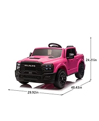 Yobtop 48" Parent Remote Control 2-Seater Ride-On Truck with Usb/MP3 Port, Ages 3-6