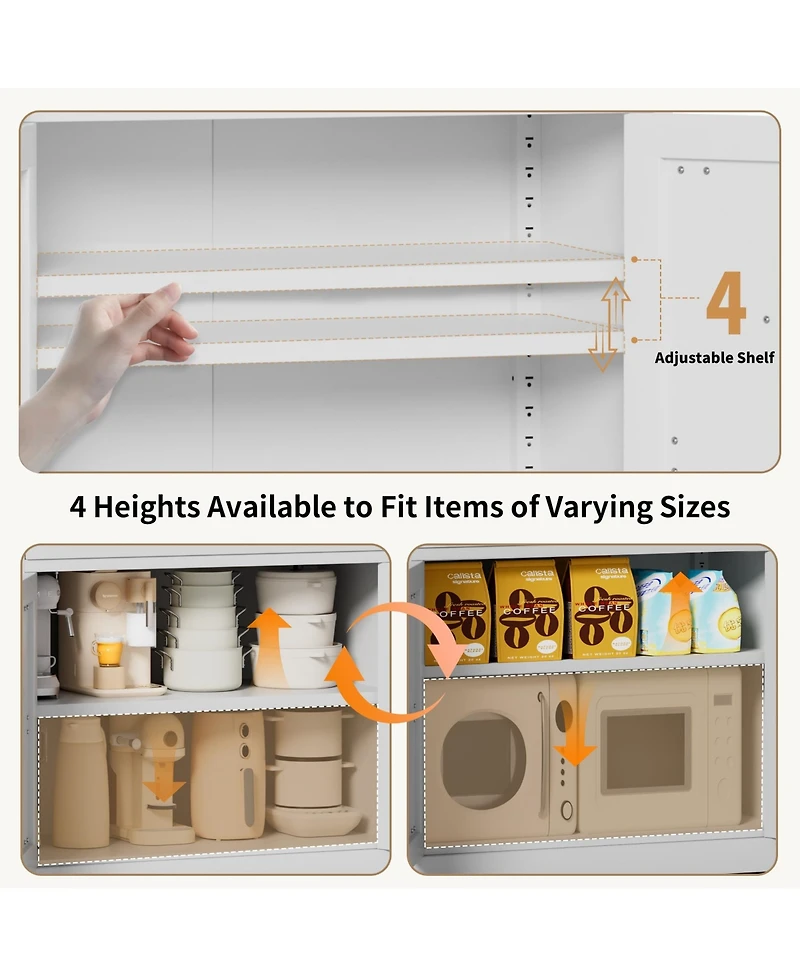 Boyel Living Steel Storage Cabinet Adjustable Shelves Dust Proof Moisture Resistant