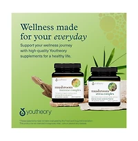 Youtheory Mushroom Stress Complex, Full-Spectrum Mushrrom with L-Theanine, 60 Vegetarian Capsules