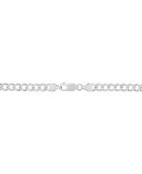 Italian Silver Solid Curb Chain Necklace in Sterling Silver